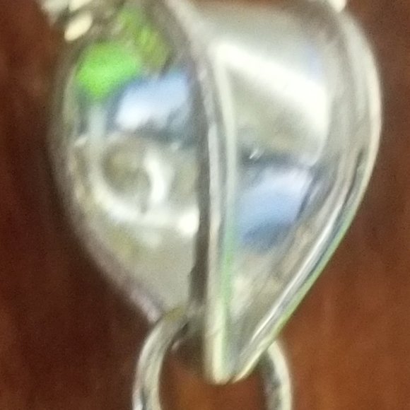 2 Stunning Baby Pink Crystal Pendants Mom and Daughter Set In 925. Silver - Picture 6 of 14